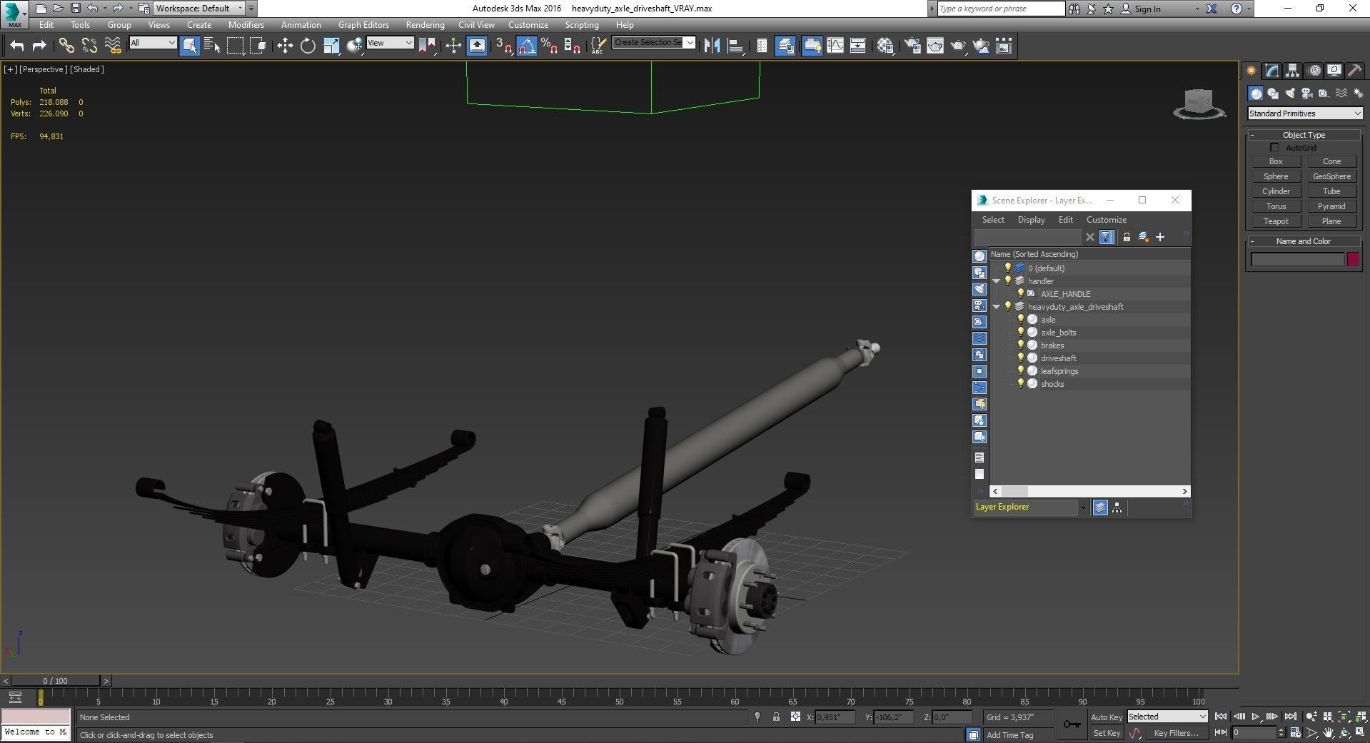 HEAVY DUTY AXLE AND DRIVESHAFT 3D model_7