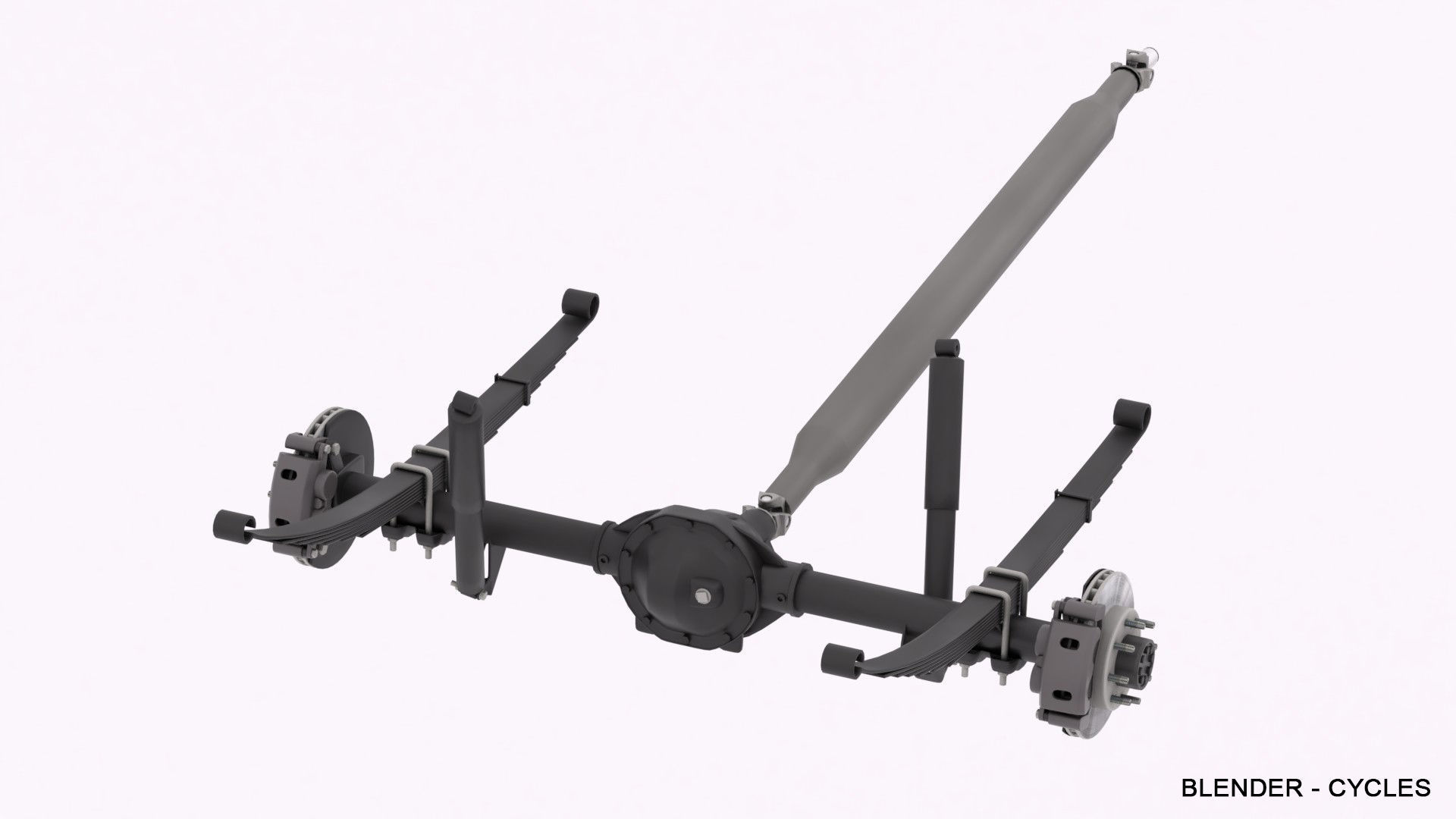 HEAVY DUTY AXLE AND DRIVESHAFT 3D model_10