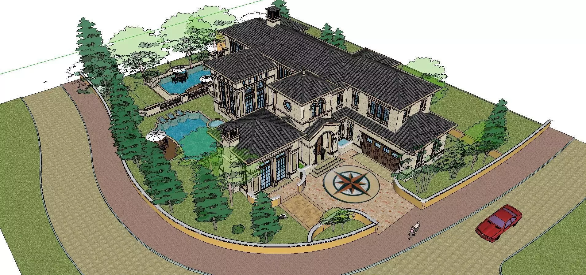 High-end-noble-villa area-070 3D model