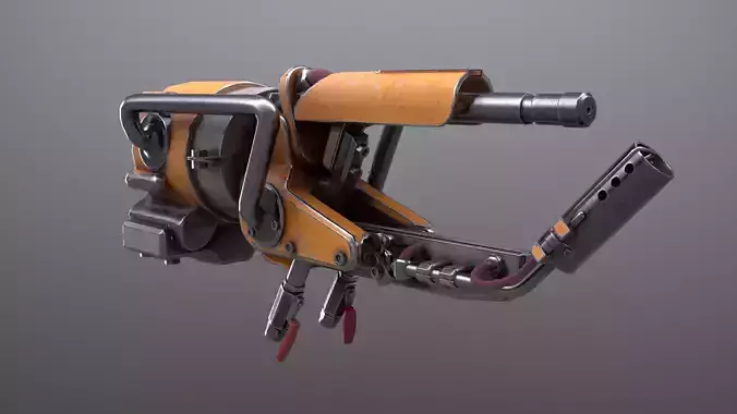 Game Ready PBR Flamethrower Gun