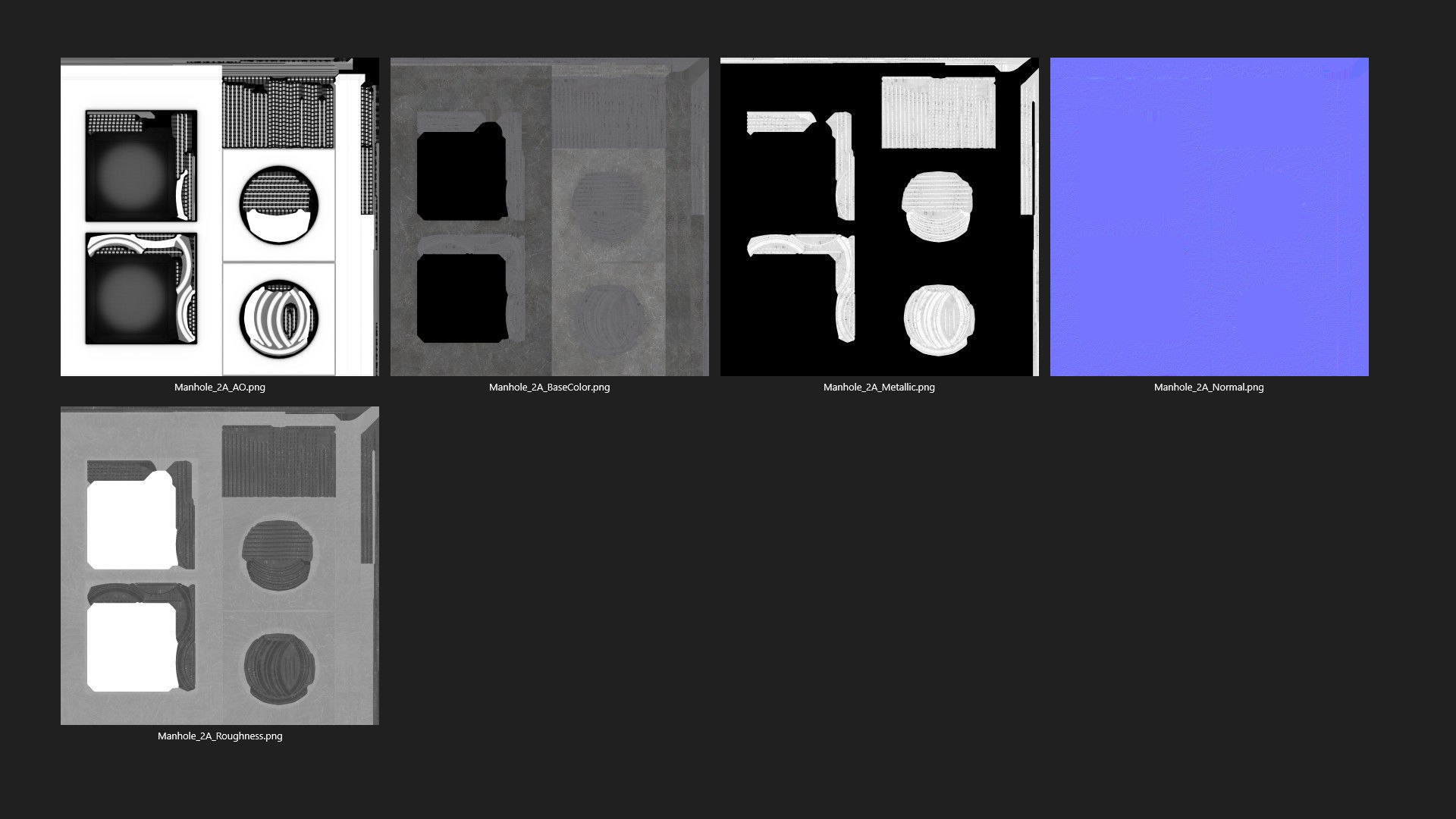 Manhole 2A Low-poly 3D model_8