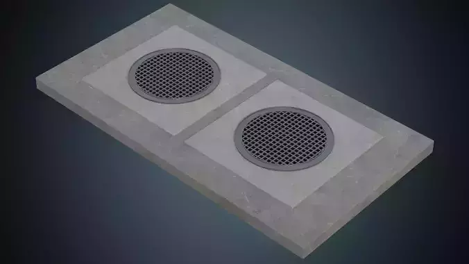 Manhole 2A Low-poly 3D model Manhole 2A Low-poly 3D model