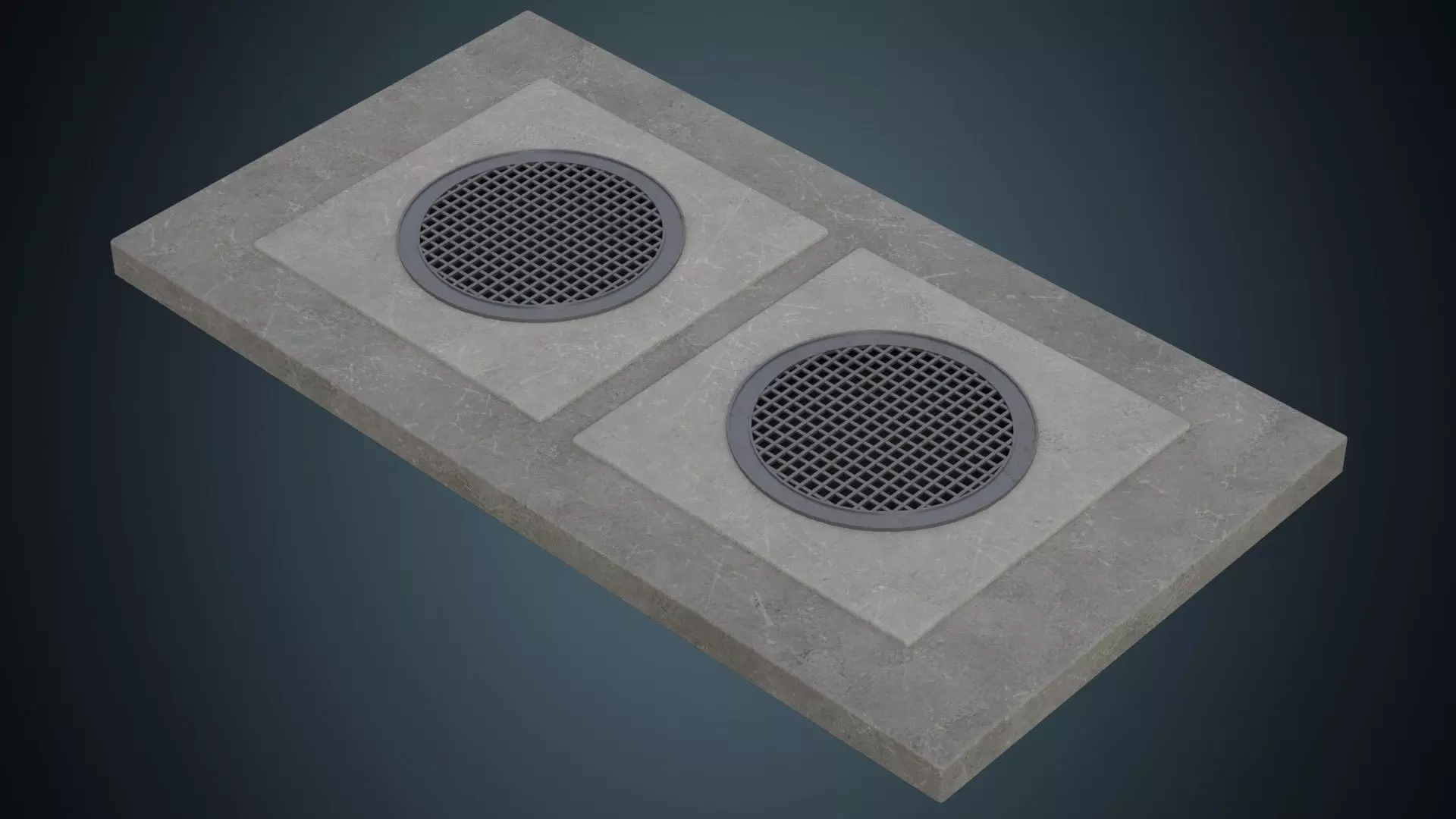 Manhole 2A Low-poly 3D model_0