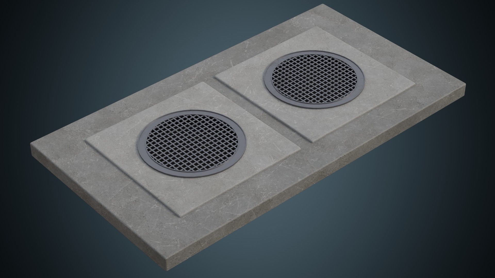 Manhole 2A Low-poly 3D model_1