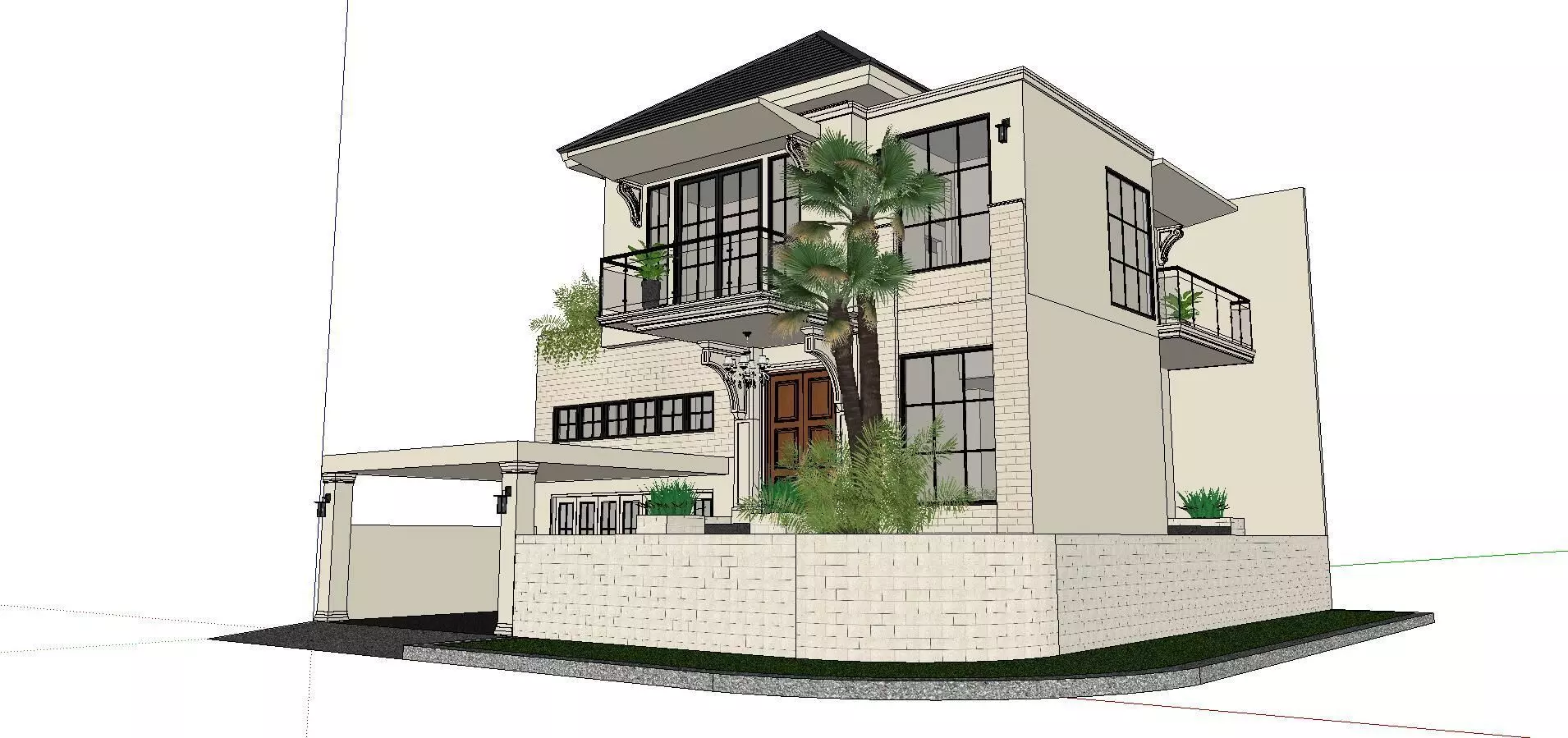 High-end-noble-villa area-081 3D model