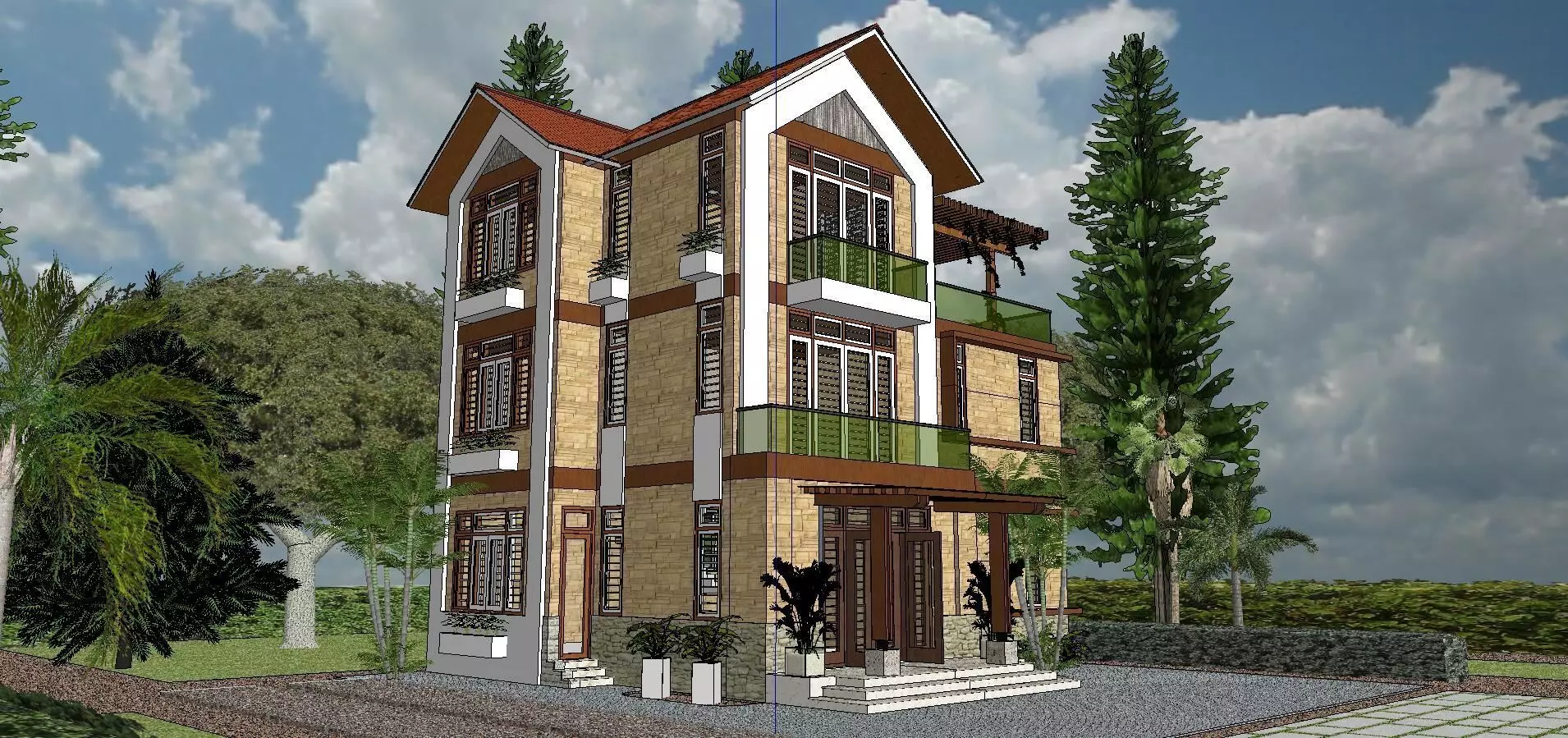 High-end-noble-villa area-084 3D model