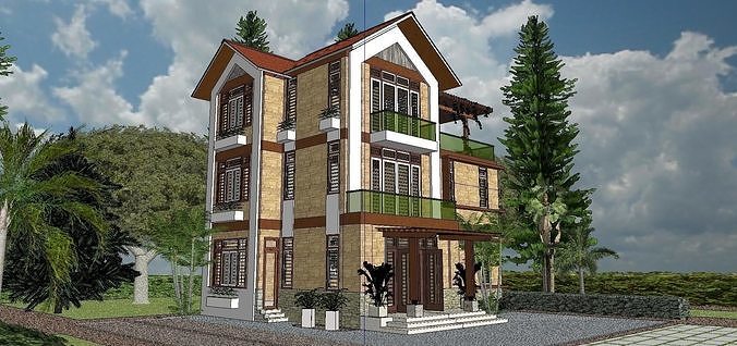 High-end-noble-villa area-084 3D model