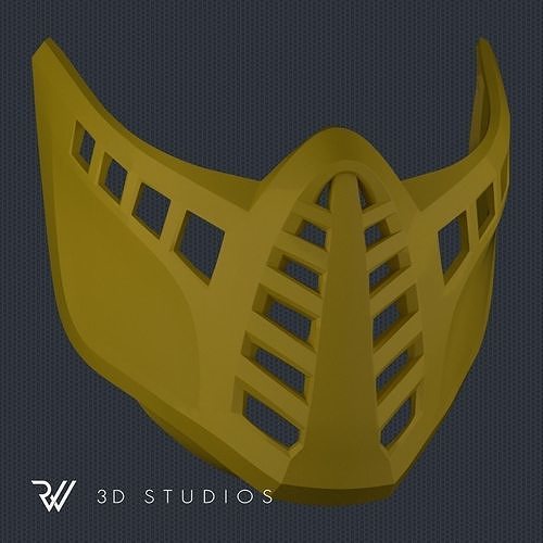 MK11 Scorpion Klassic Mask - STL File 3D print model