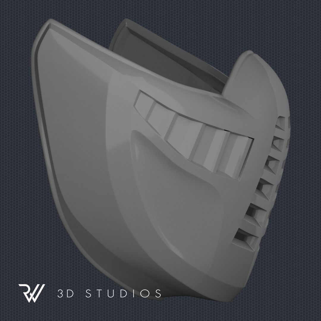 MK11 Noob Saibot Klassic Mask - STL File 3D print model_5