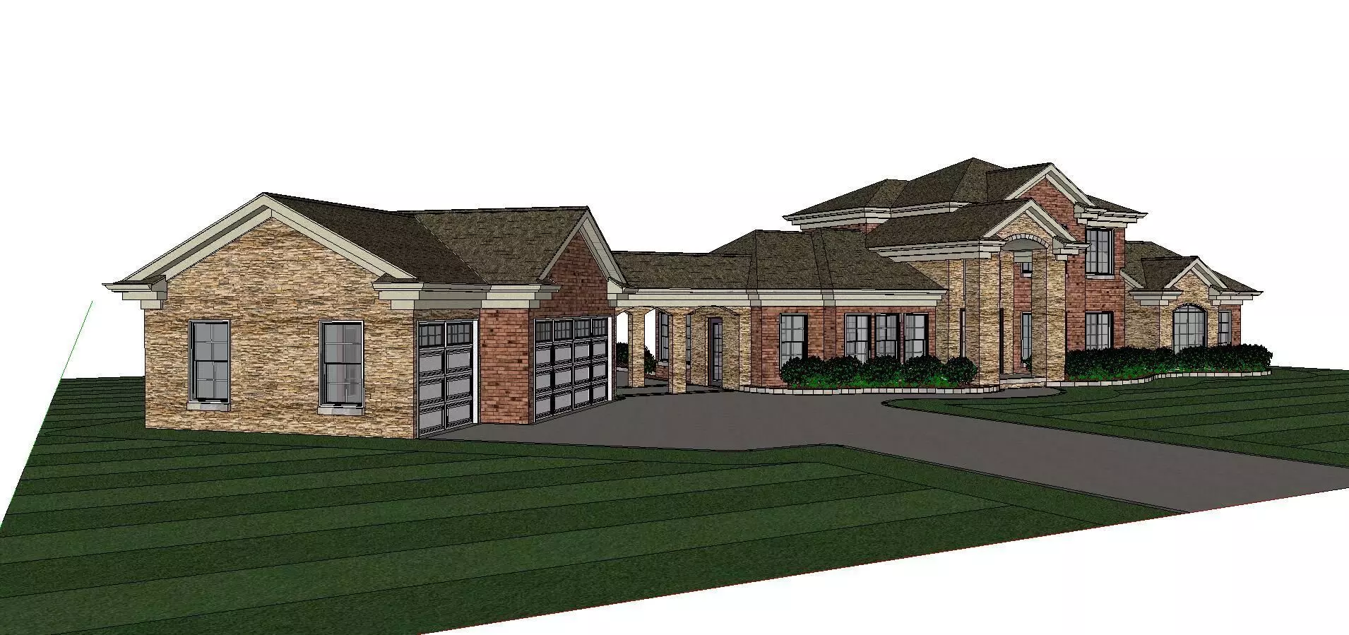 Nobility-History-Castle-Villa-03 is front of house 3D model