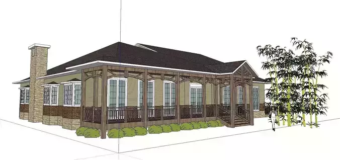Nobility-History-Castle-Villa-08 front elevation of this house plan