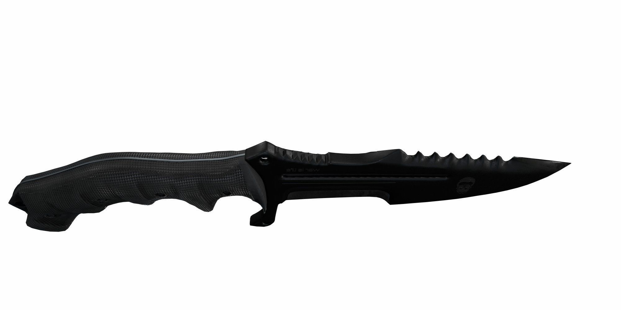 Combat knife Low-poly 3D model_6