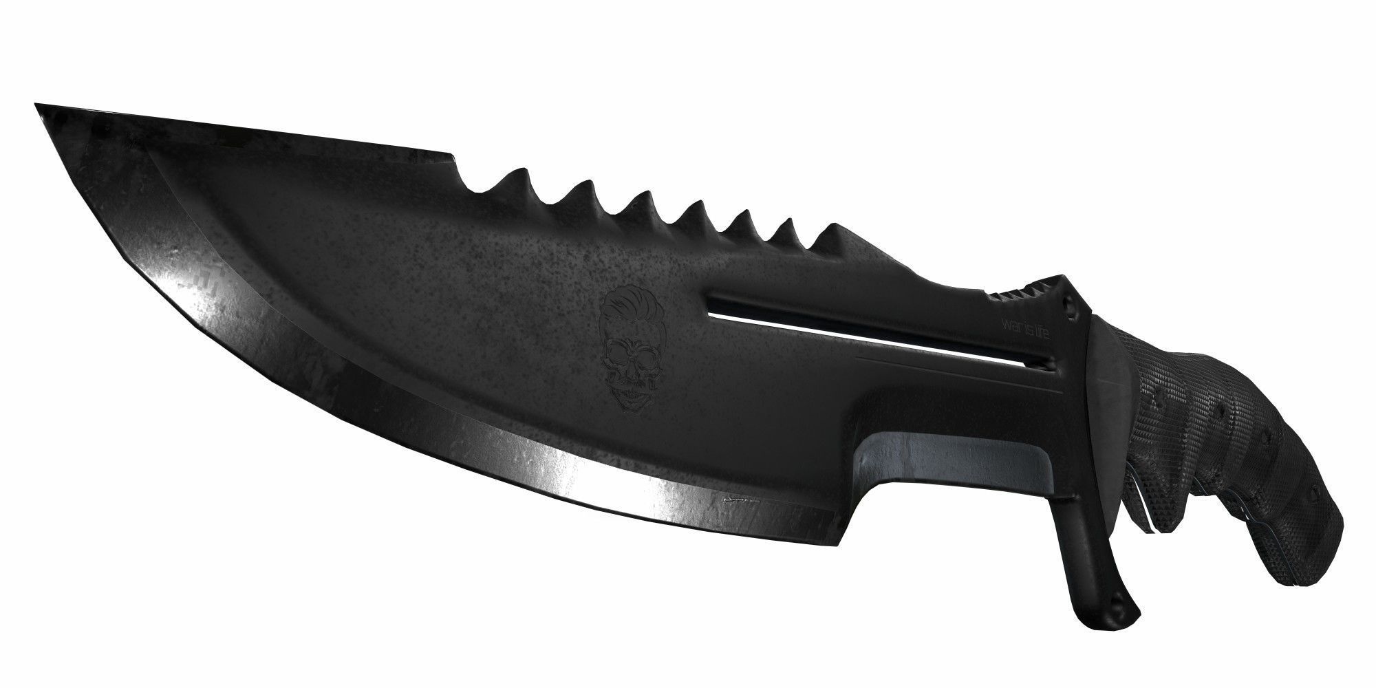 Combat knife Low-poly 3D model_7