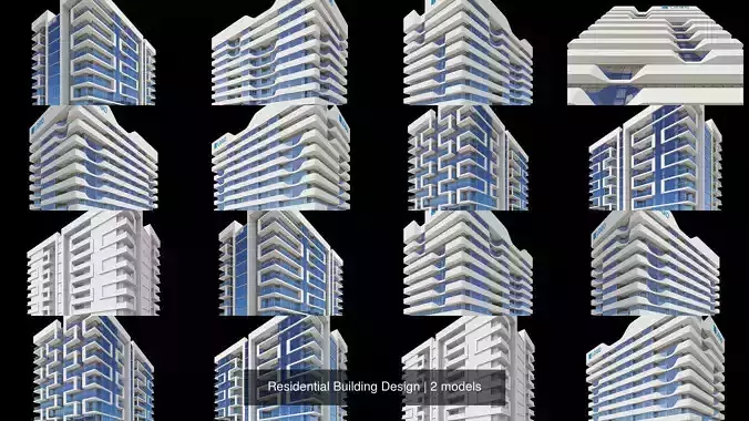 Residential Building Design 3D Model Collection