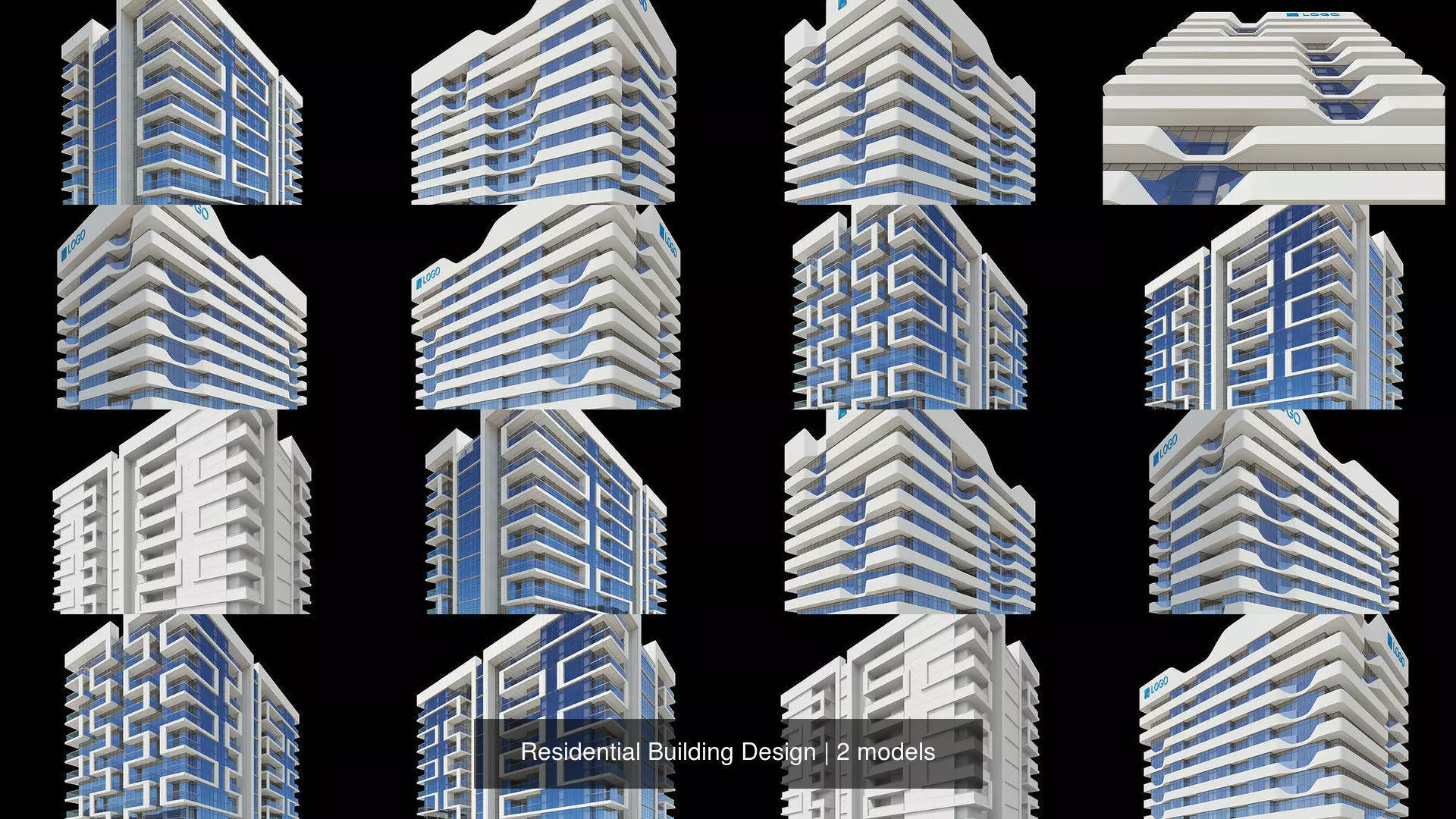 Residential Building Design 3D Model Collection_0