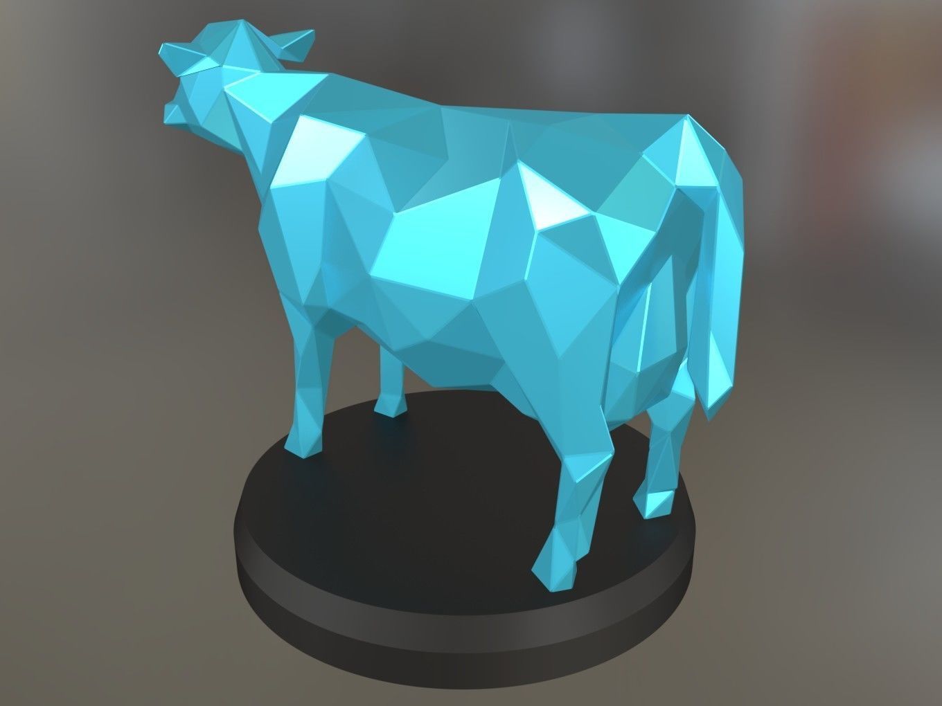 Poly Cow 3D print model_4