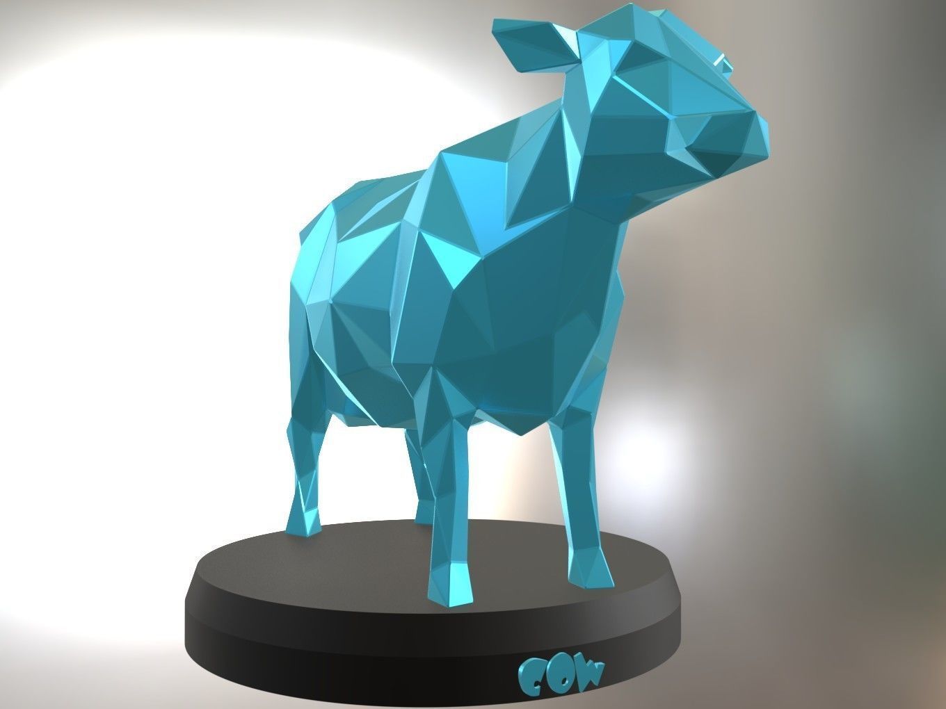 Poly Cow 3D print model_1