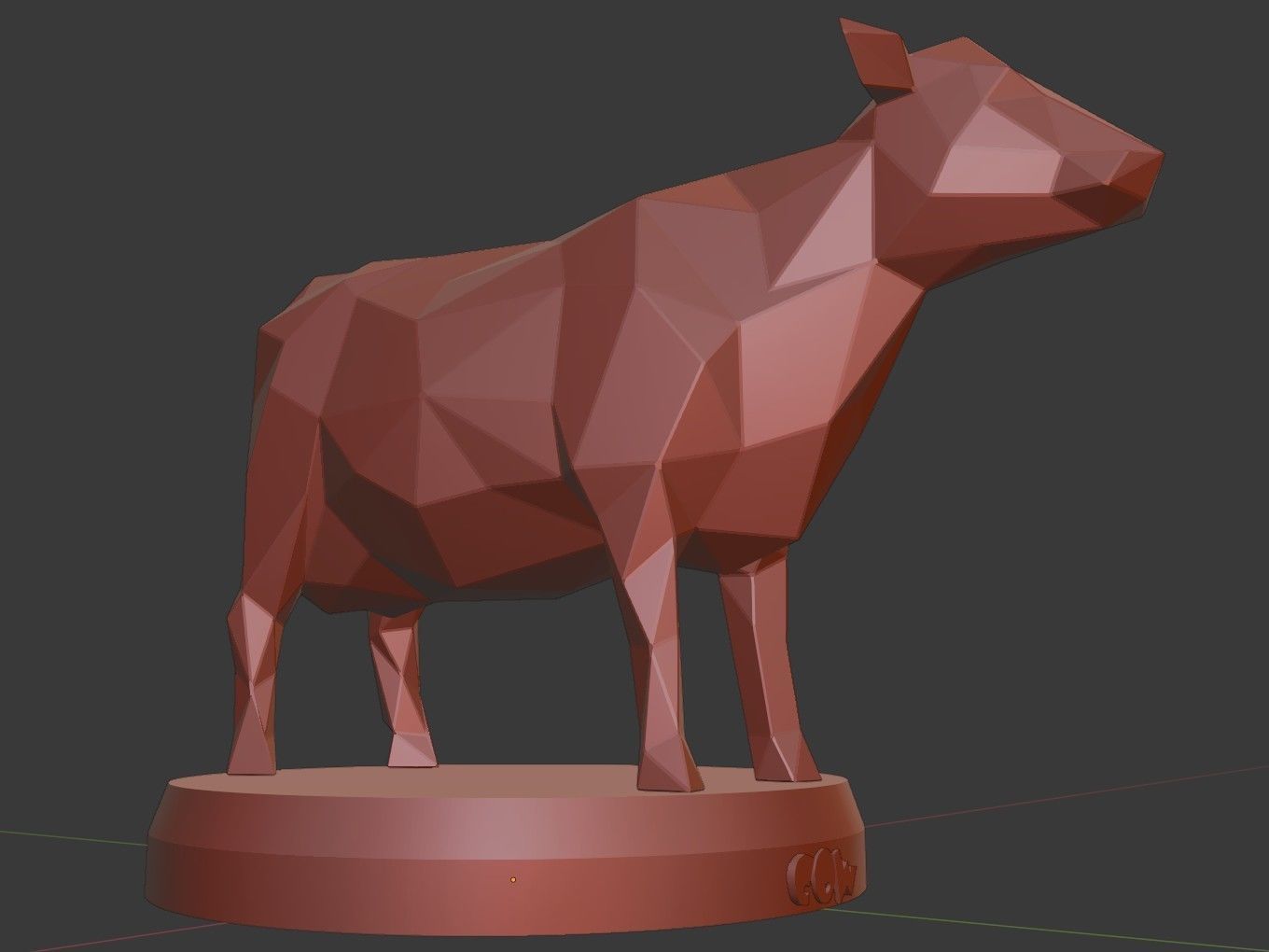 Poly Cow 3D print model_11