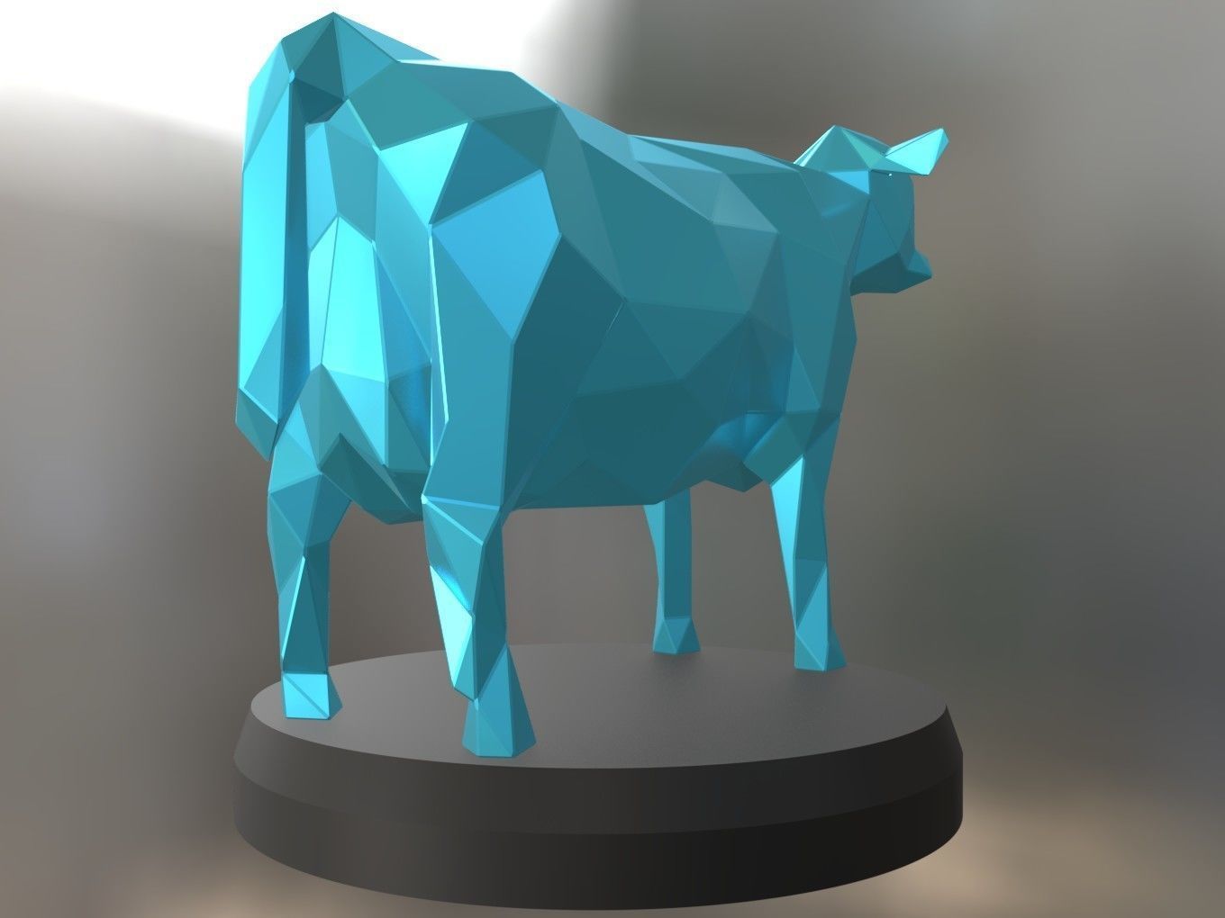 Poly Cow 3D print model_5