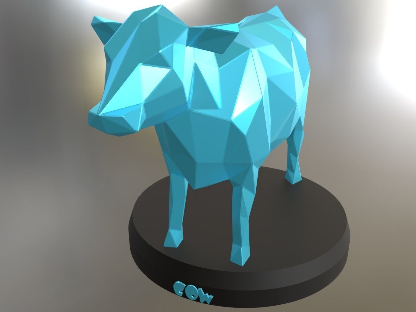 Poly Cow 3D print model_2
