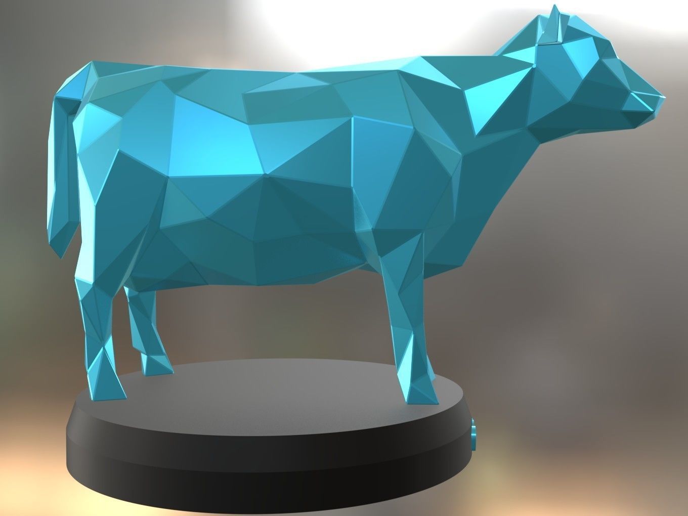 Poly Cow 3D print model_6