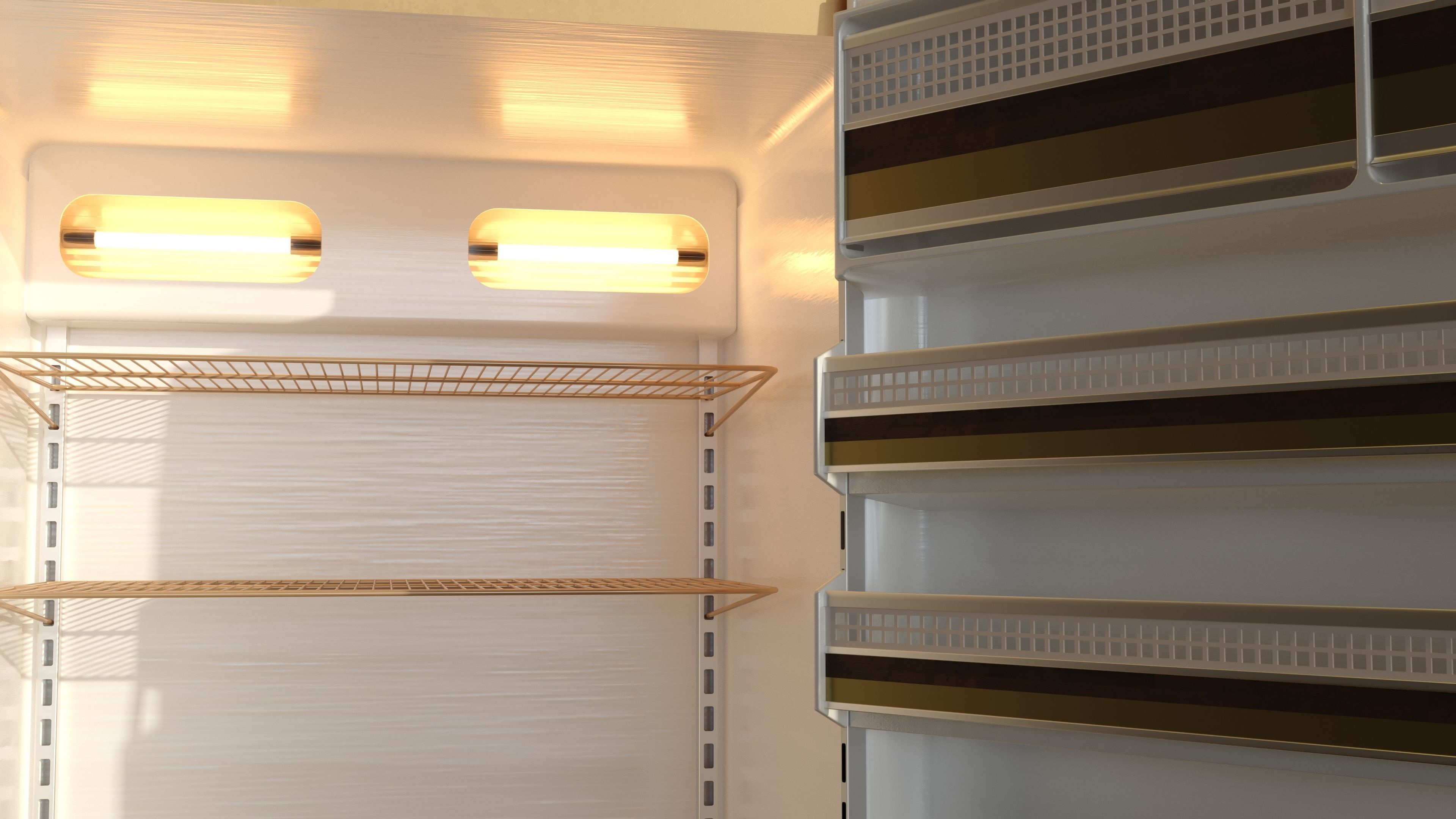 Vintage Refrigerator 3D model_7