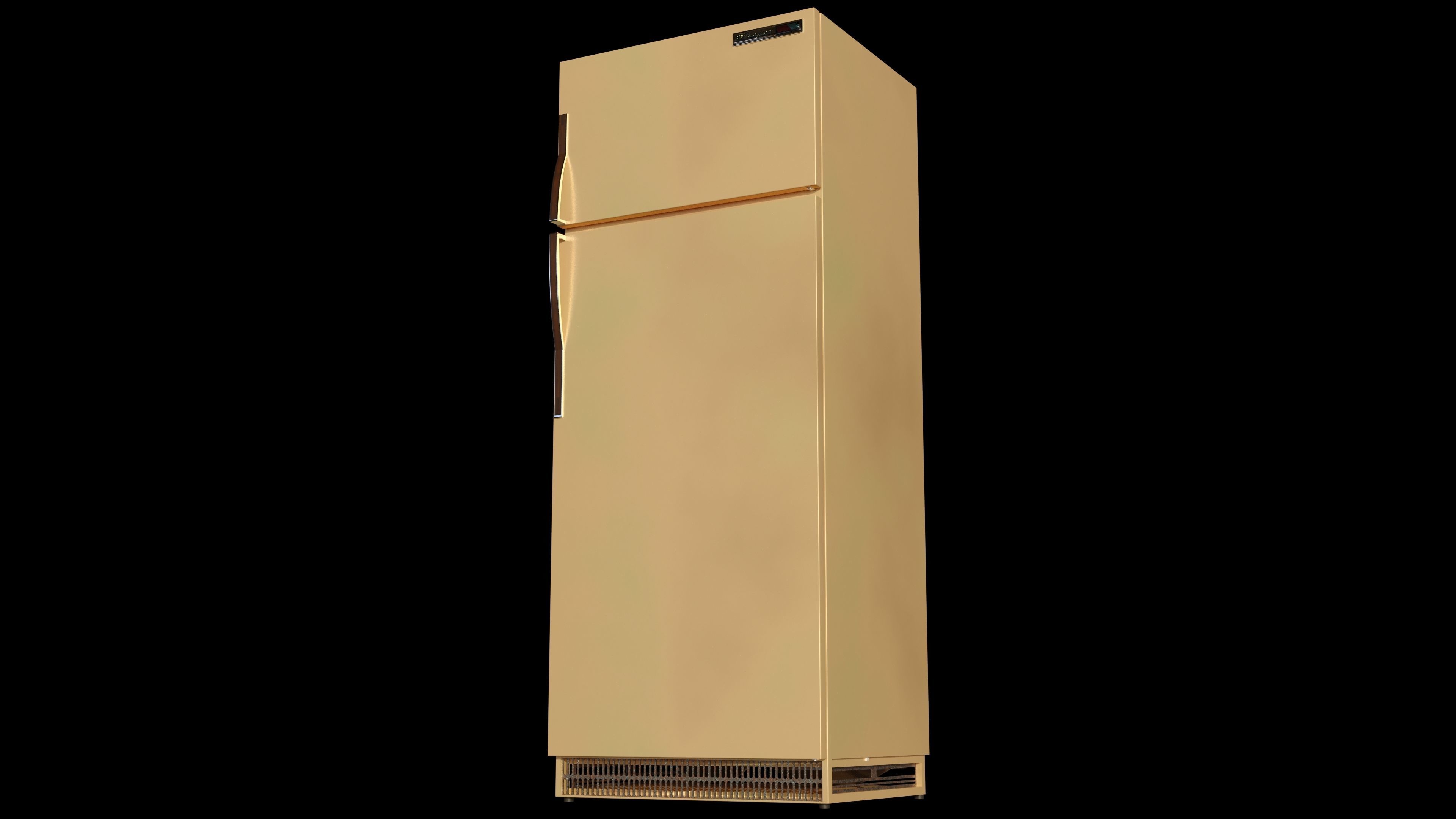 Vintage Refrigerator 3D model_2
