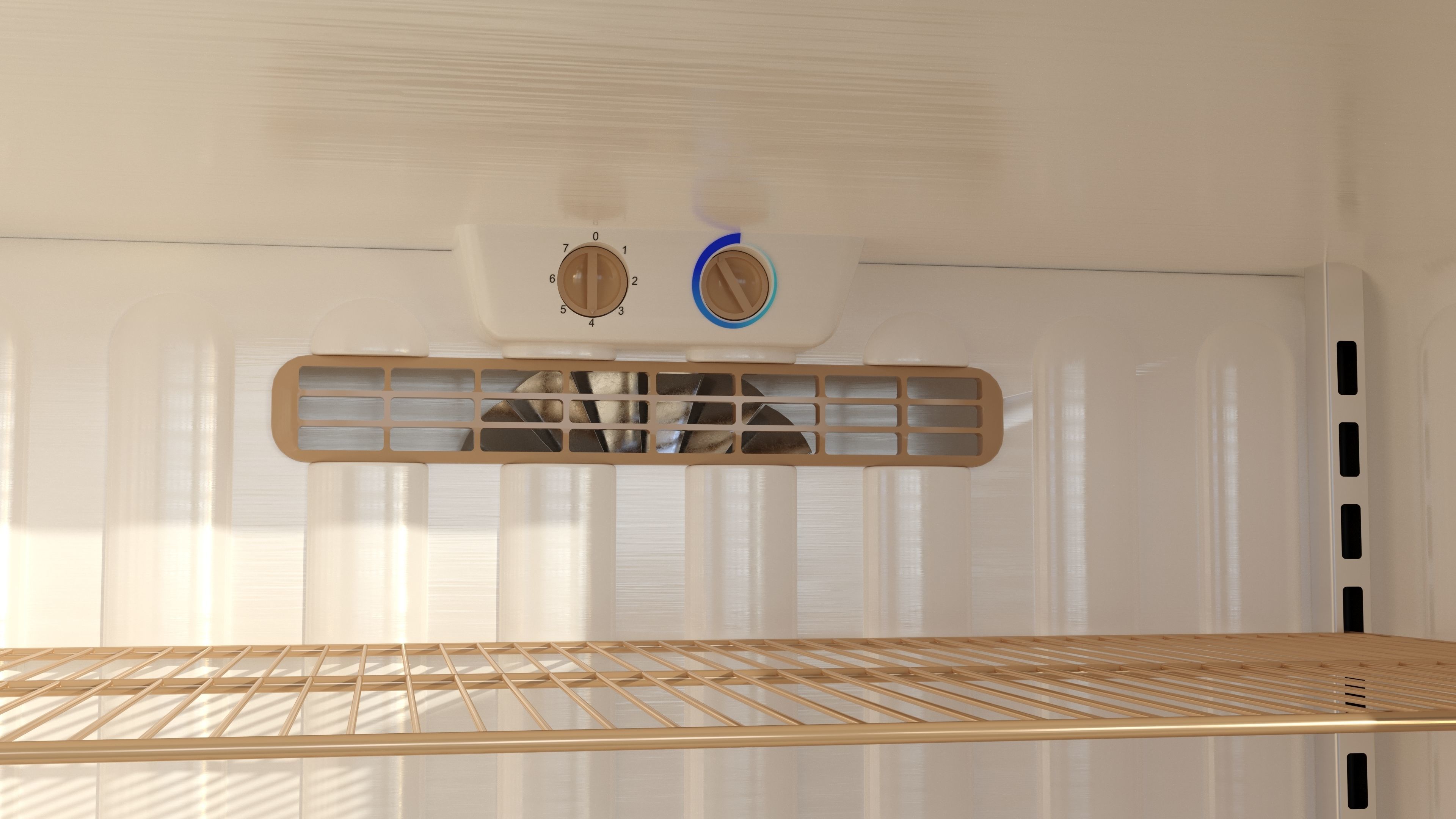 Vintage Refrigerator 3D model_6