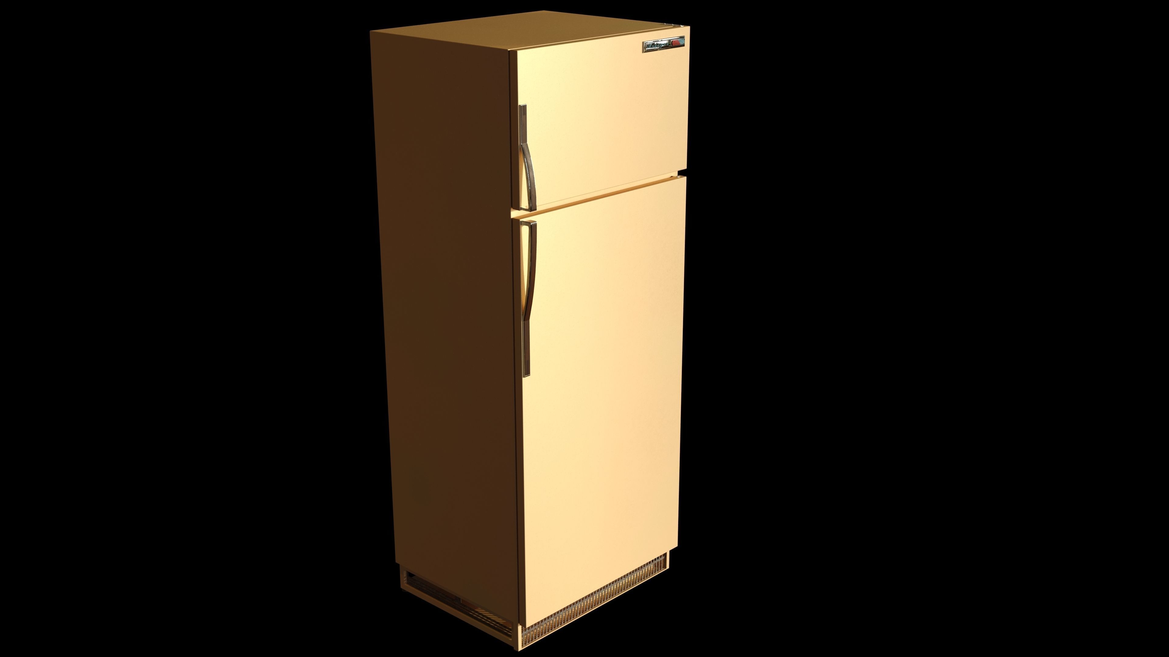 Vintage Refrigerator 3D model_1