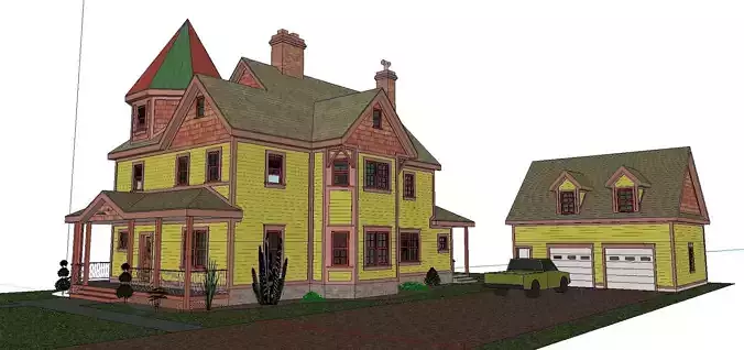 Nobility-History-Castle-Villa-022 house with garage