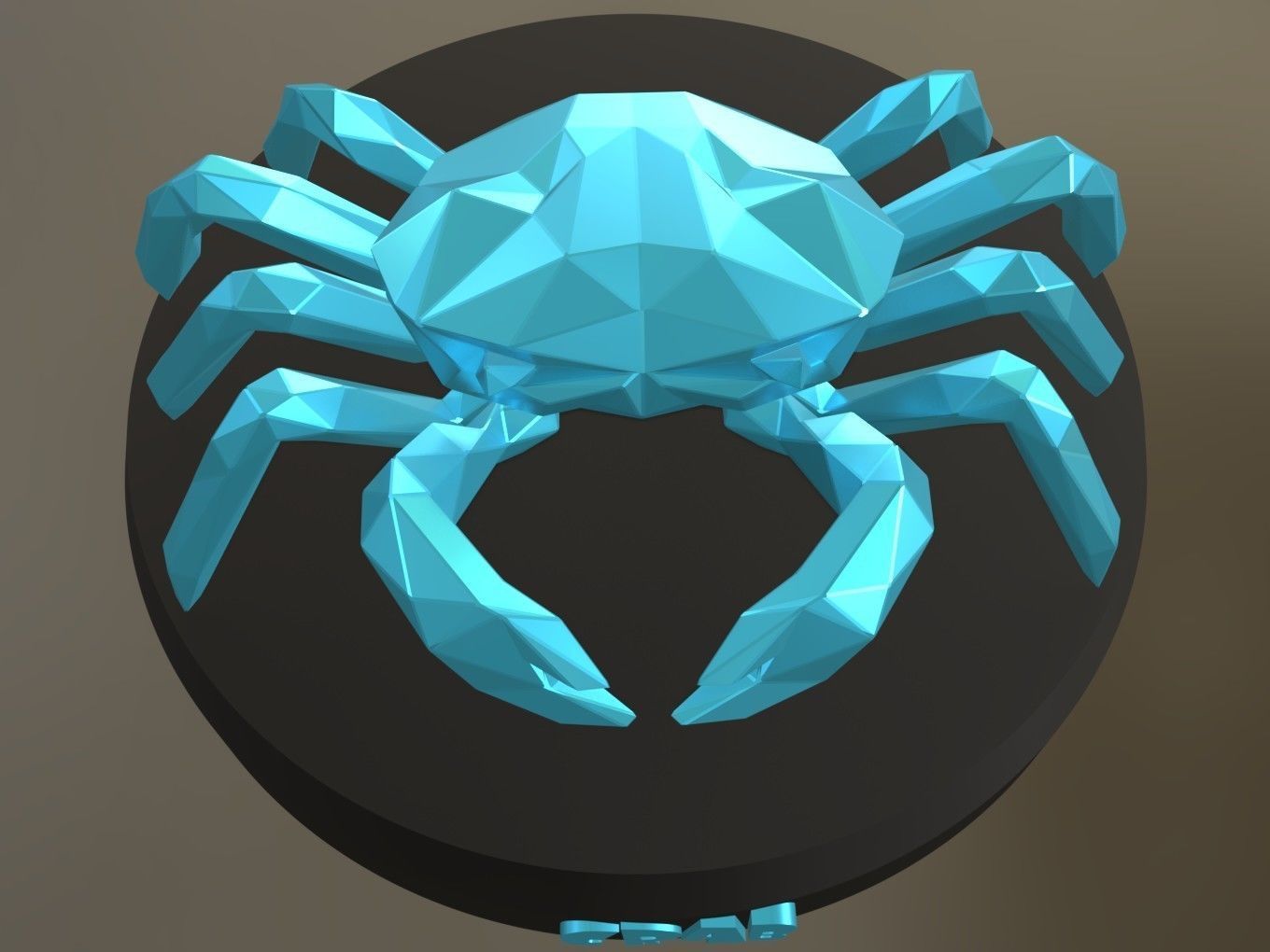 Poly Crab 3D print model_3