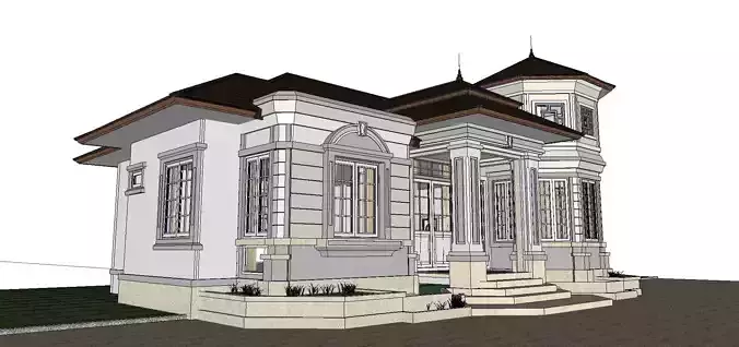 Nobility-History-Castle-Villa-024 house with front porch