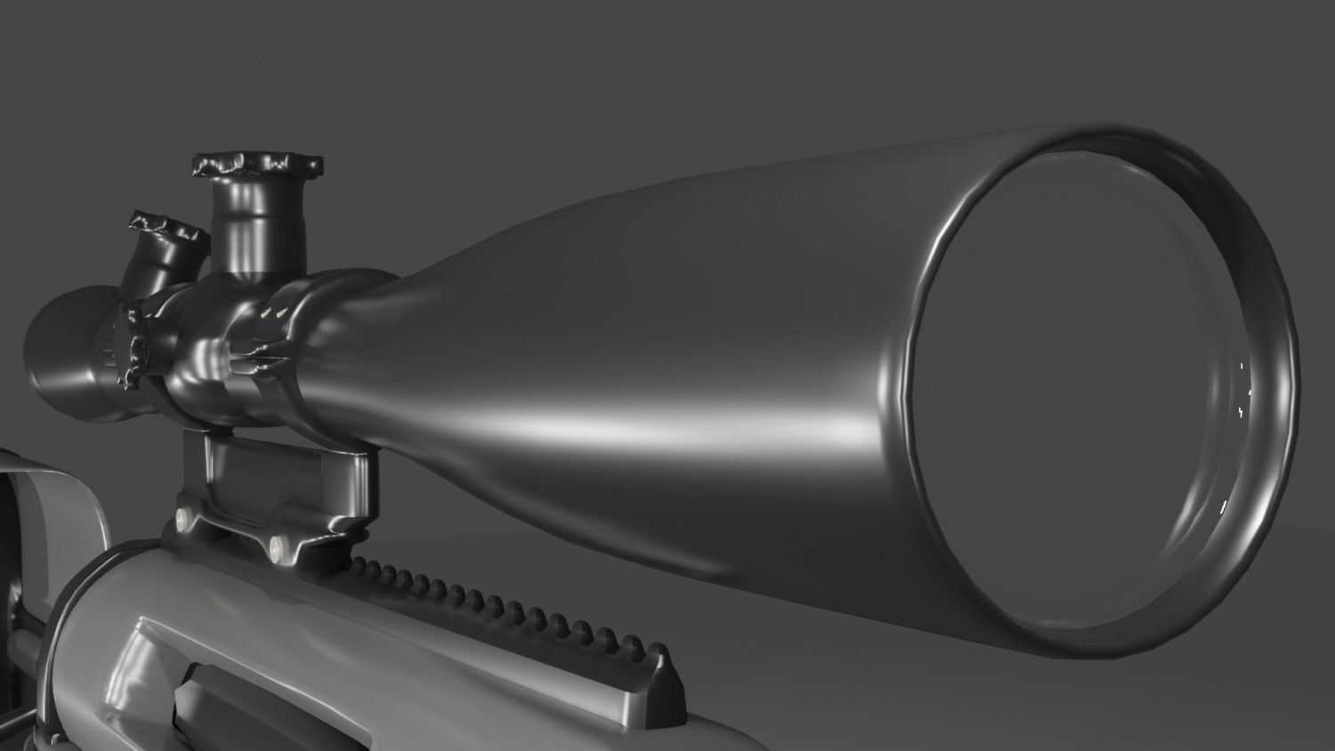 CheyTac M200 Intervention Sniper Rifle Low-poly 3D model_16