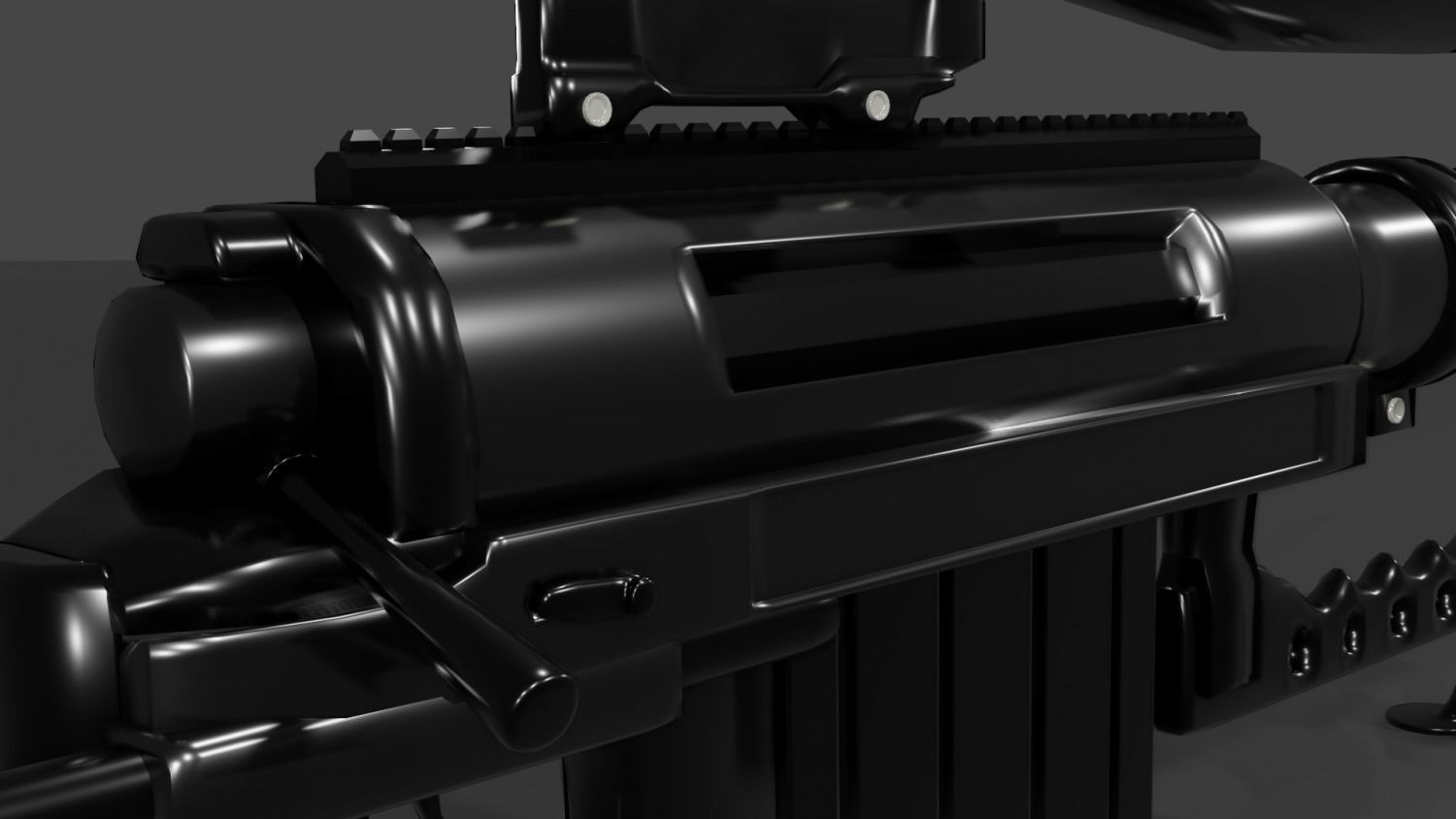 CheyTac M200 Intervention Sniper Rifle Low-poly 3D model_4