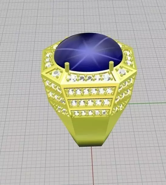 Diamond ring owan 3D print model_0