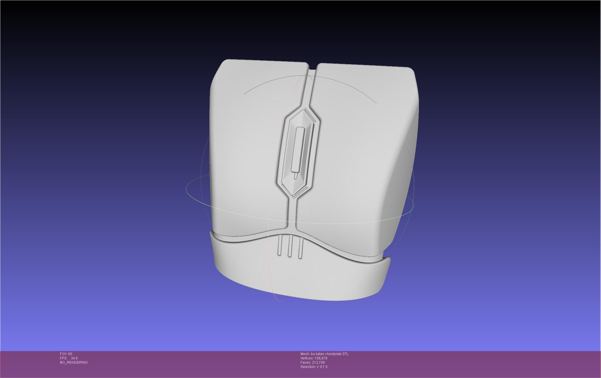 Star Wars The Mandalorian Bo-Katan Chestplate Printable Model 3D print model_8