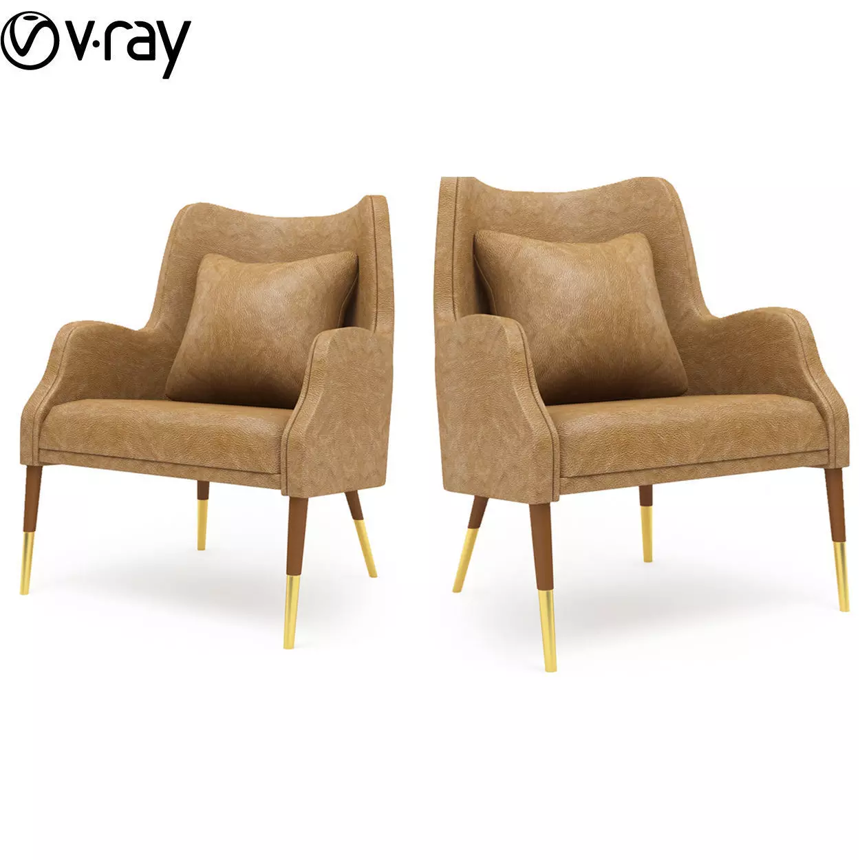 Carver Armchair 3D model_0