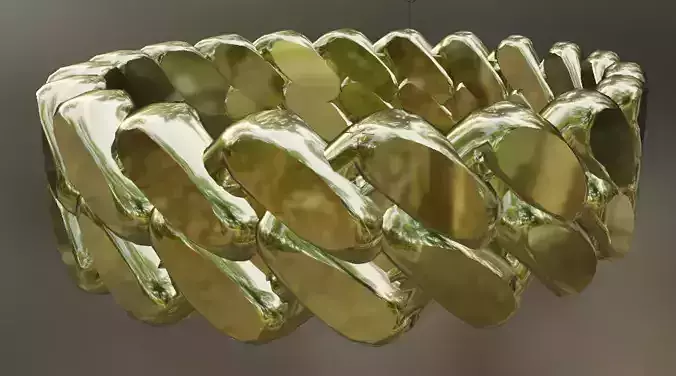 Cuban link ring with filled in gaps