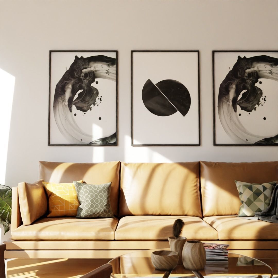 Sunny Day Living Room 3D model_2