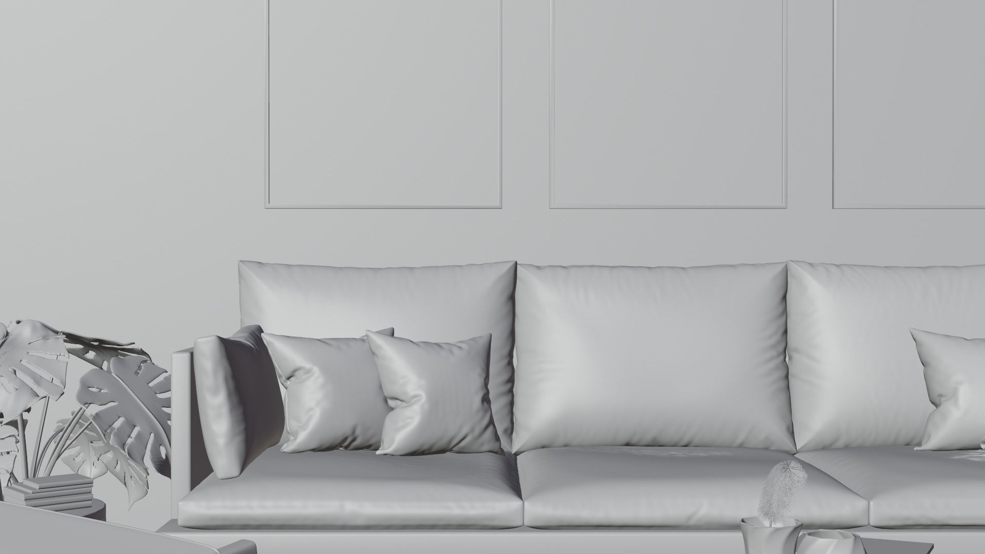 Sunny Day Living Room 3D model_12