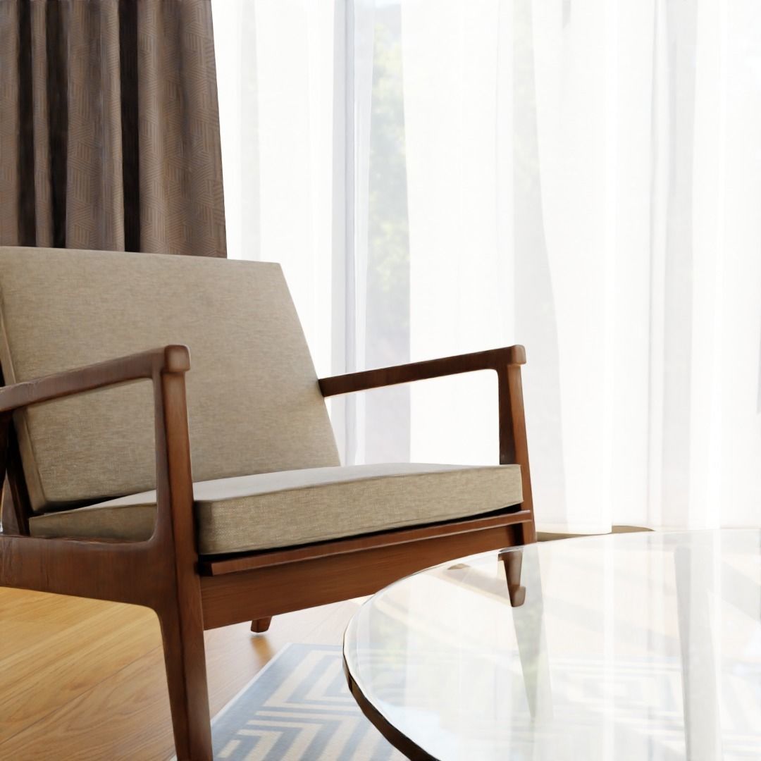 Sunny Day Living Room 3D model_4