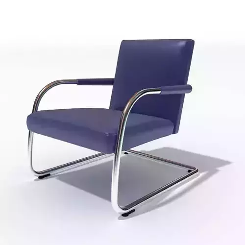 Blue leather chair 32 am45