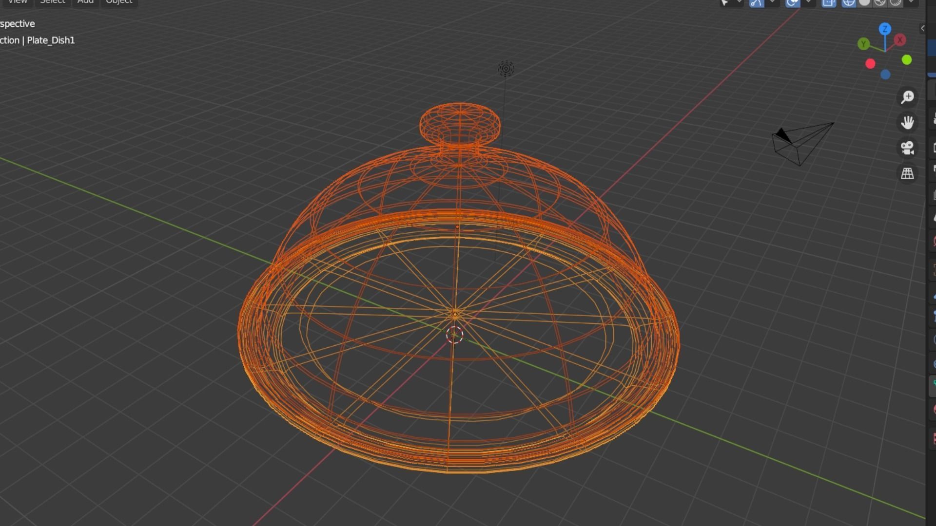 Silver Platter Low-poly 3D model_1