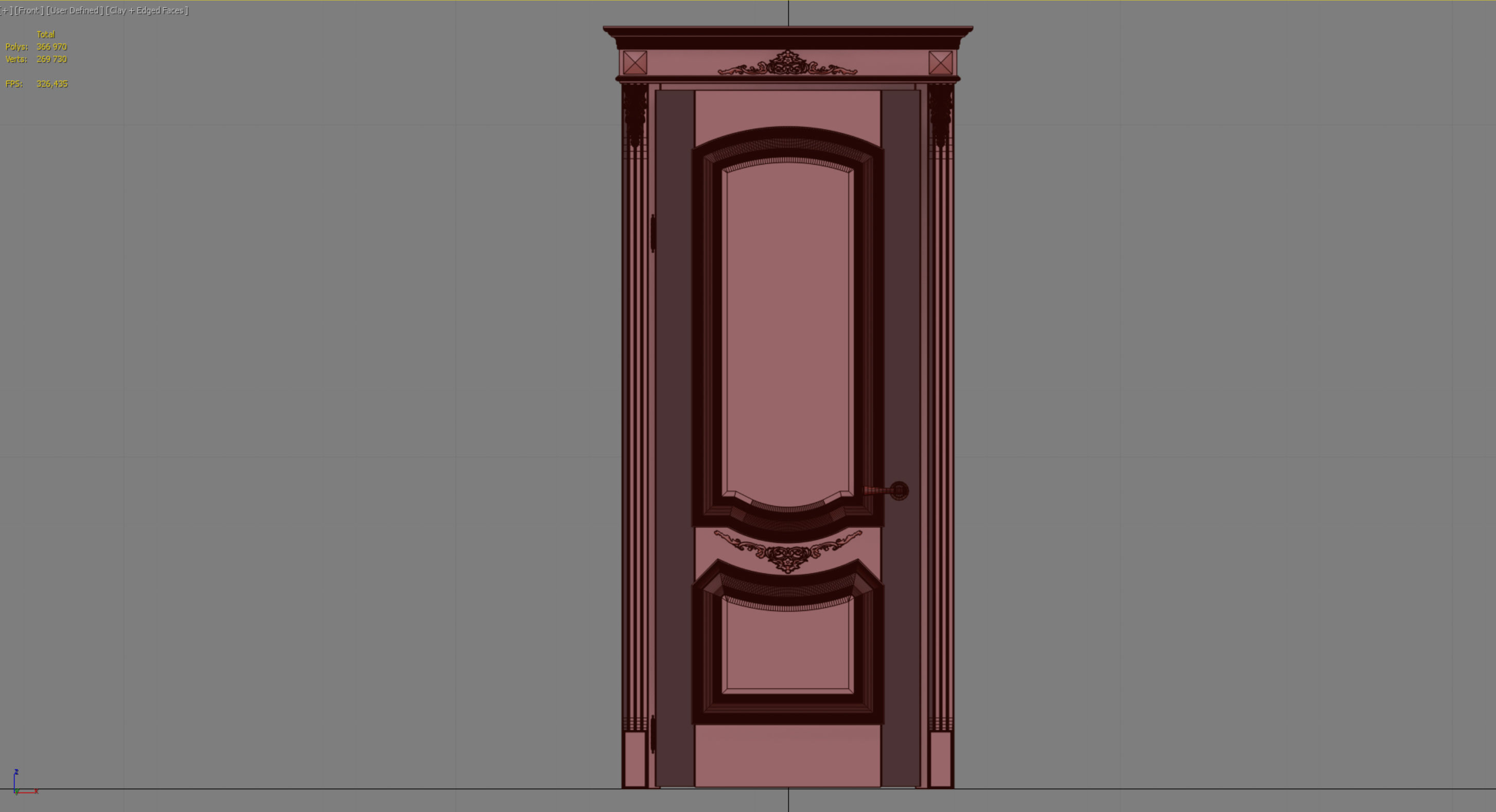 Door collection Low-poly 3D model_7