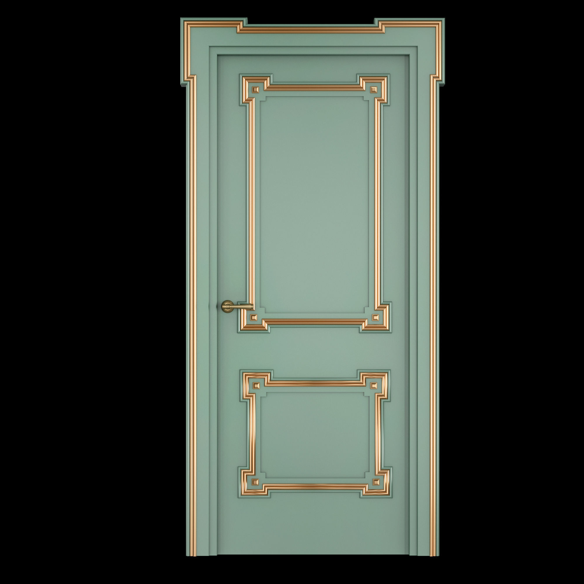 Door collection Low-poly 3D model_4