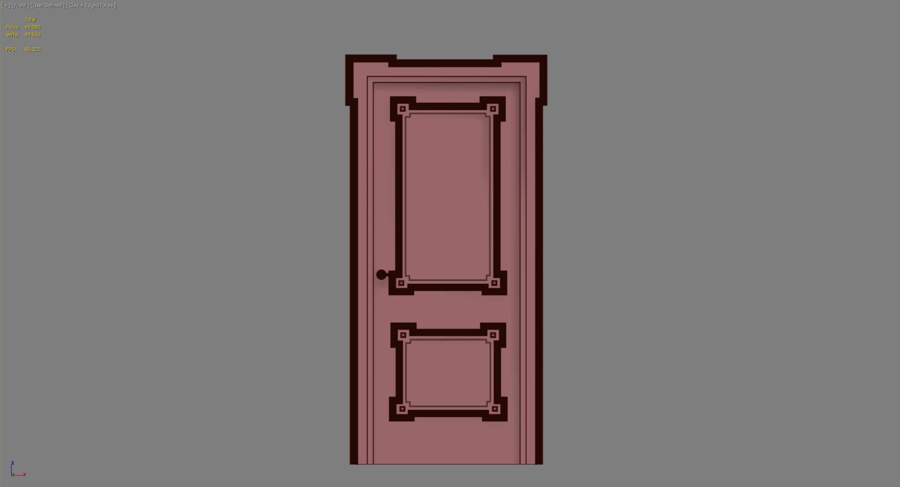 Door collection Low-poly 3D model_6