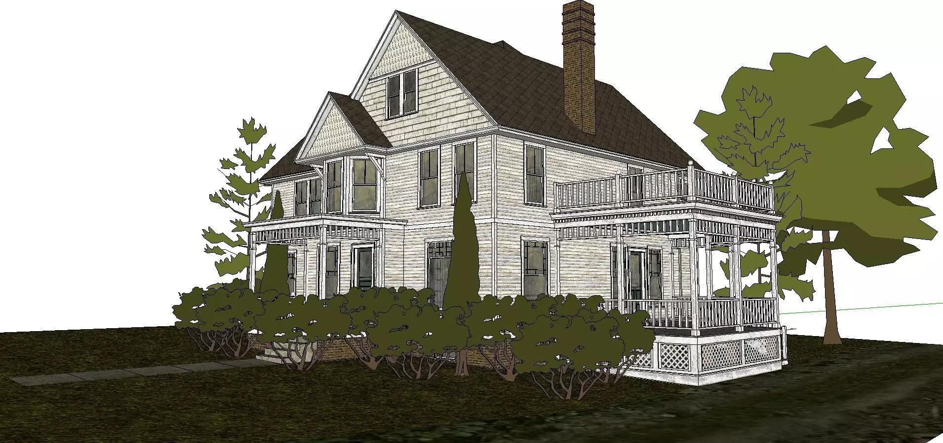 Nobility-History-Castle-Villa-027 victorian house 3D model