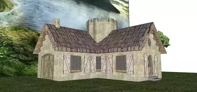 Nobility-History-Castle-Villa-031 castle in middle of field