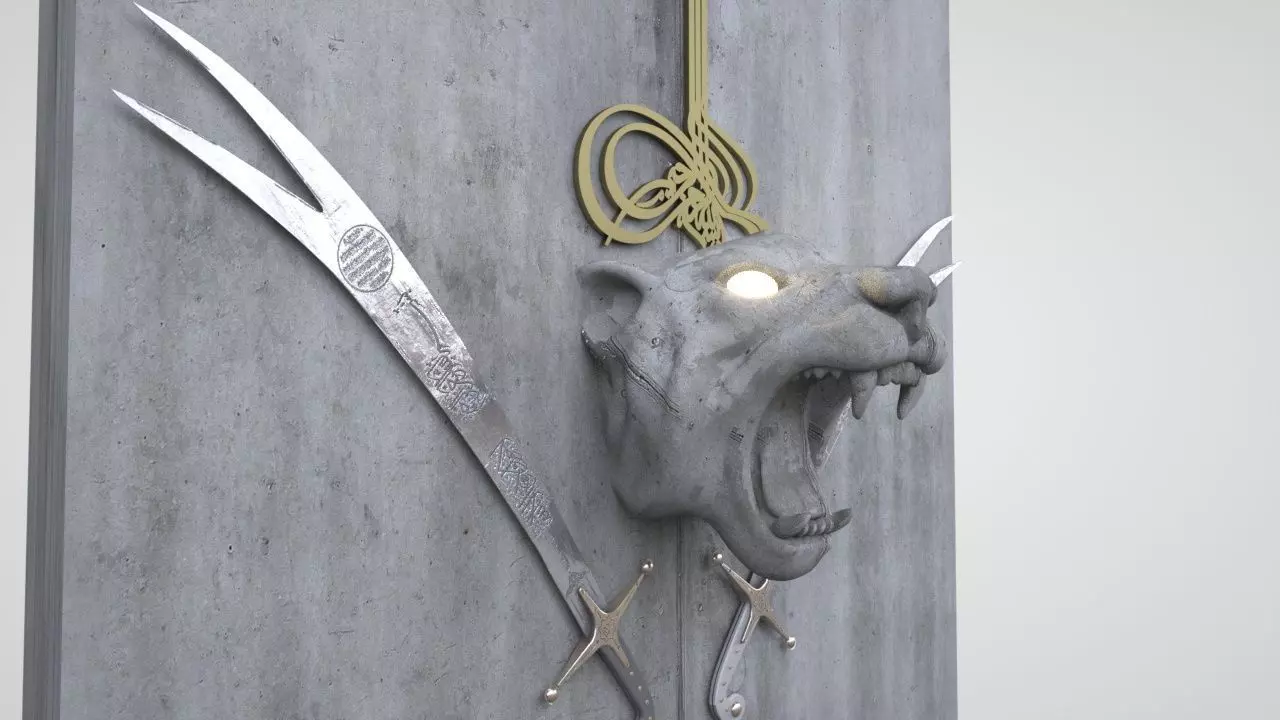   sword  Al Zulfiqar  panel 3D model_0