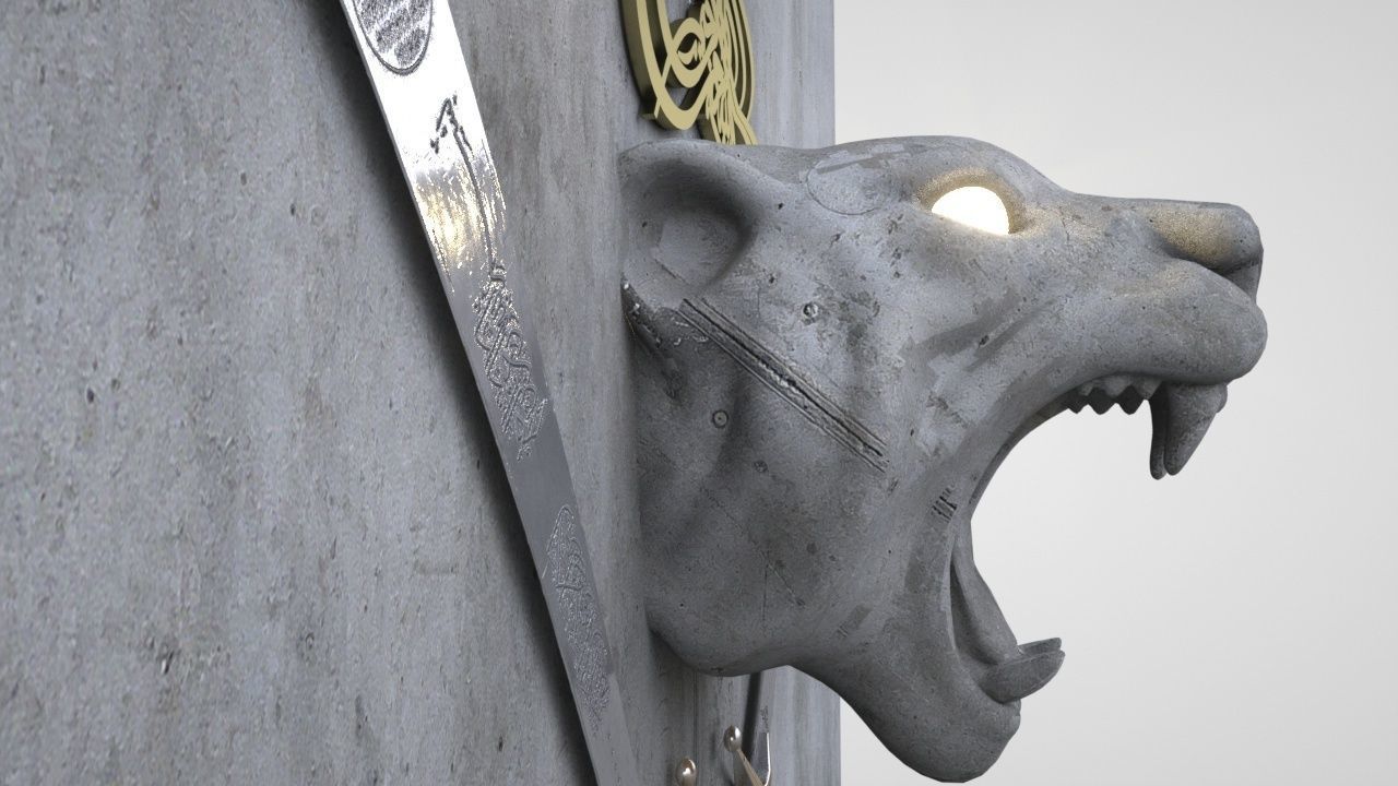   sword  Al Zulfiqar  panel 3D model_5